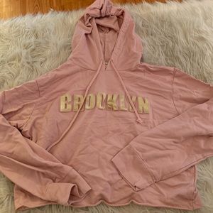 Cropped Pink Hoodie